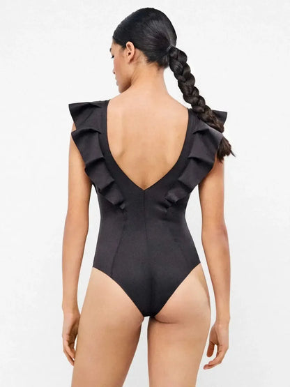 Costume da bagno donna intero con volants Gisela 30419