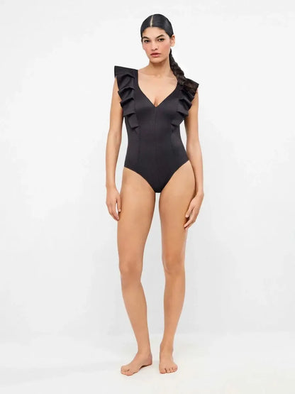 Costume da bagno donna intero con volants Gisela 30419