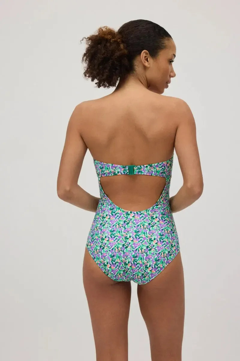 Costume da bagno donna intero modellante a fascia coppa B Ysabel Mora 83008
