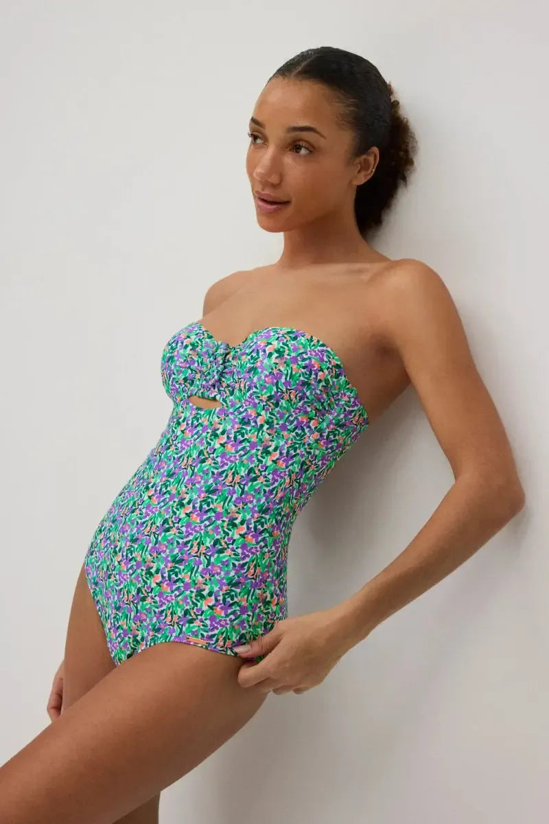 Costume da bagno donna intero modellante a fascia coppa B Ysabel Mora 83008