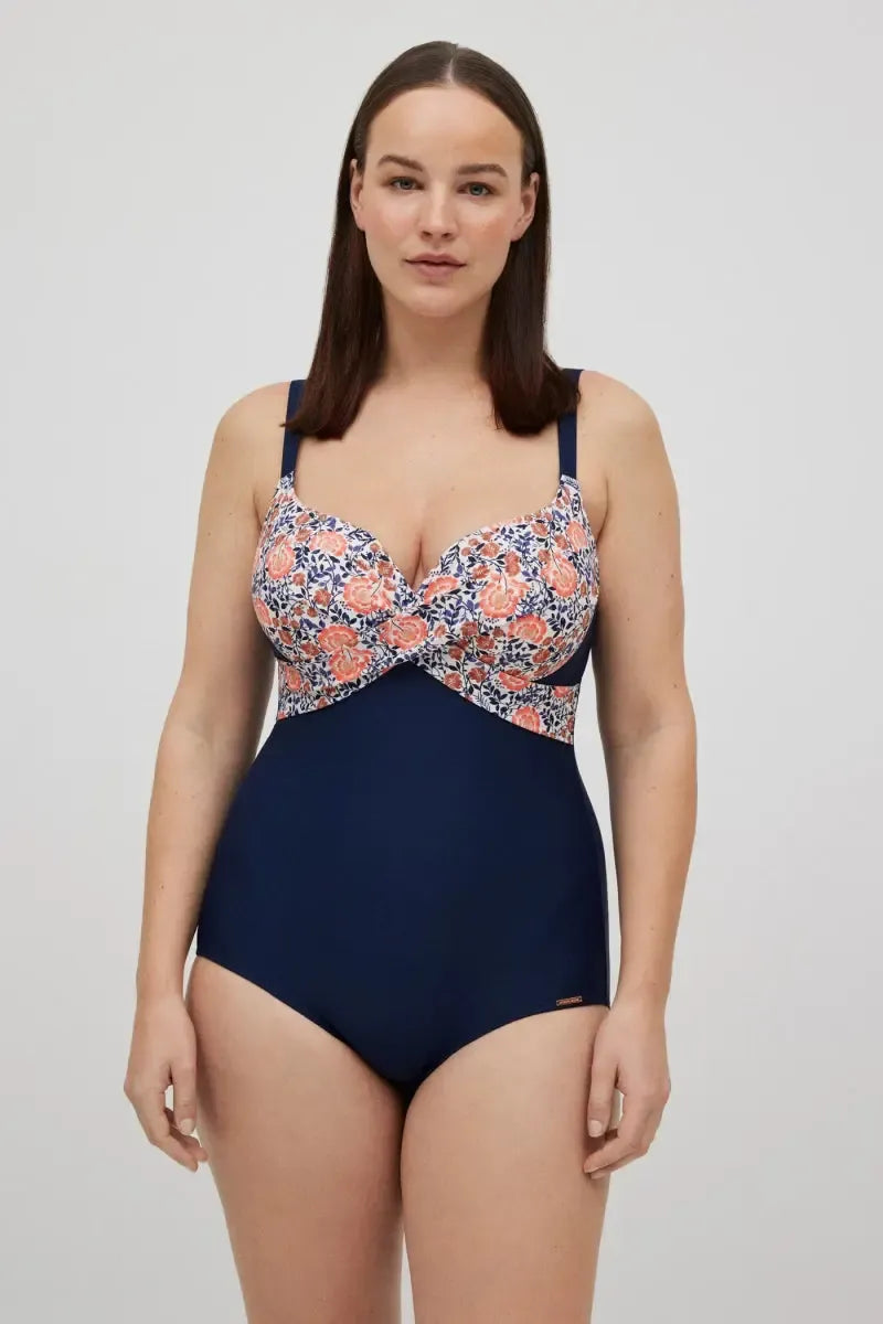 Costume da bagno donna intero modellante con ferretto coppa C Ysabel Mora 82966