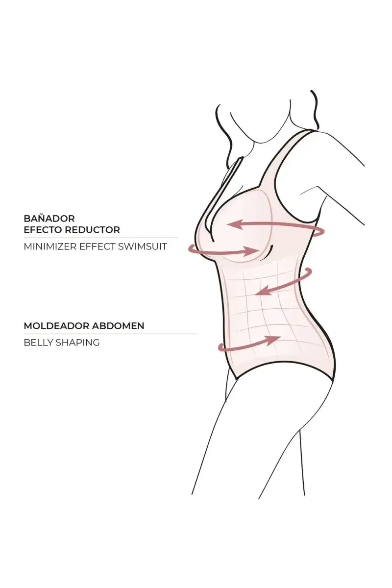 Costume da bagno donna intero modellante coppa C Ysabel Mora 83077