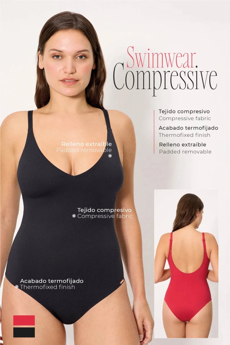 Costume da bagno donna intero senza ferretto snellente Coppa C Ysabel Mora 83465