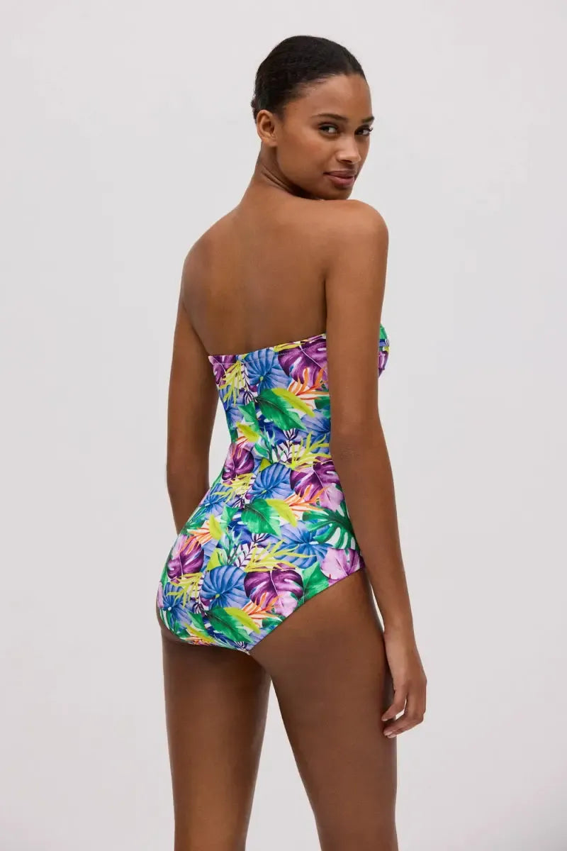 Costume da bagno donna intero snellente a fascia coppa B Ysabel Mora 83032