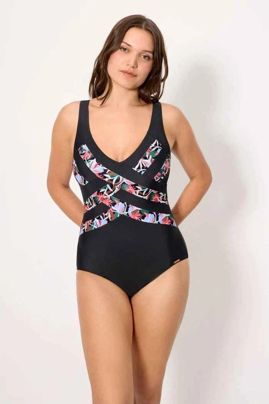 Costume da bagno donna intero snellente senza ferretto Coppa C Ysabel Mora 83321