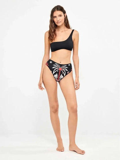 Costume da bagno donna monospalla e slip alto Gisela 30286
