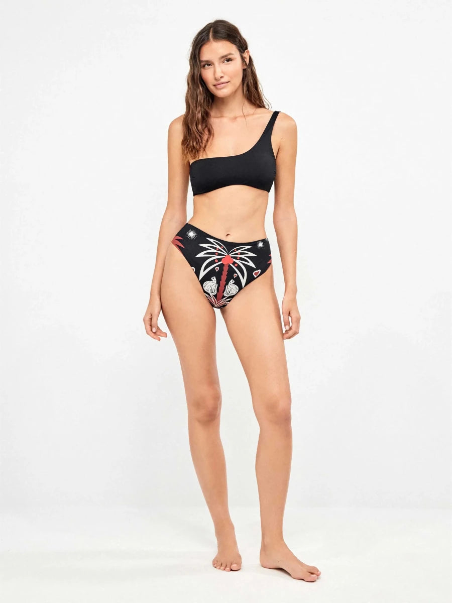 Costume da bagno donna monospalla e slip alto Gisela 30286