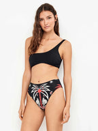 Costume da bagno donna monospalla e slip alto Gisela 30286