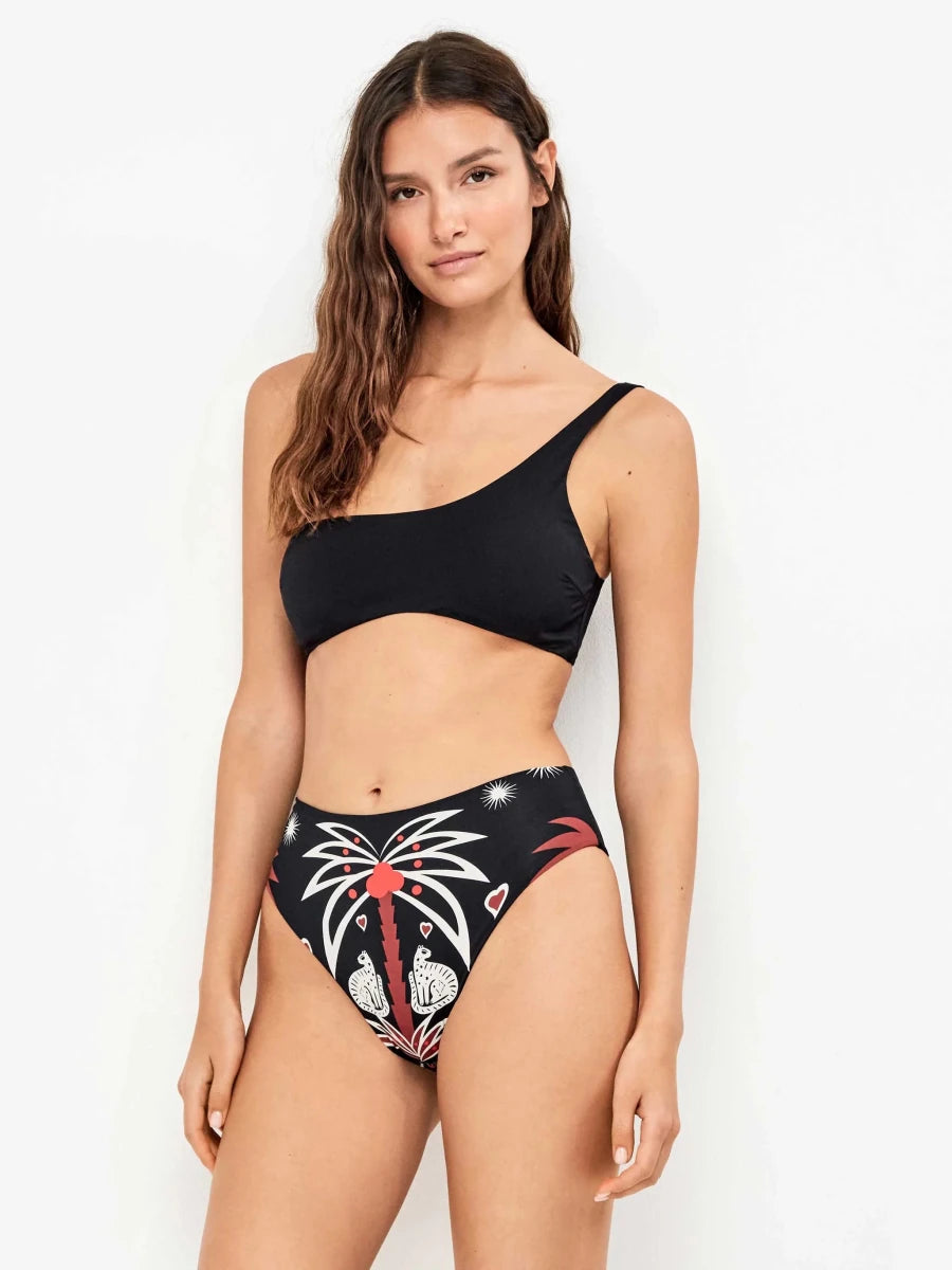 Costume da bagno donna monospalla e slip alto Gisela 30286