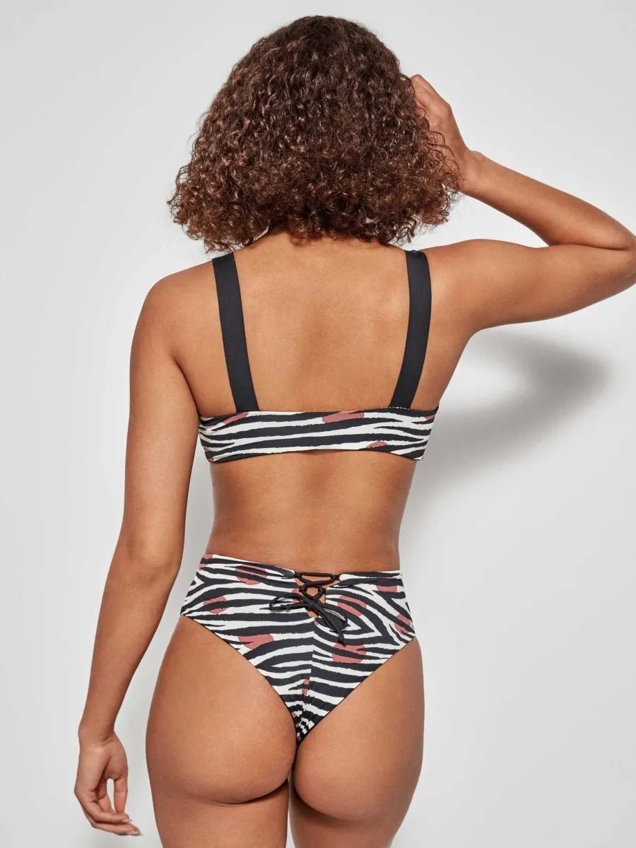 Costume da bagno donna reversibile bikini senza ferretto e slip brasiliana alta Gisela 2/30132