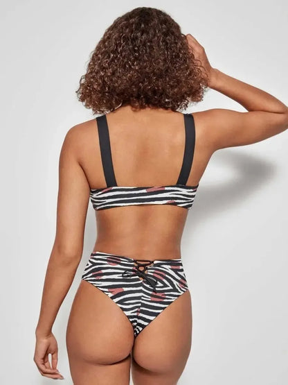 Costume da bagno donna reversibile bikini senza ferretto e slip brasiliana alta Gisela 2/30132