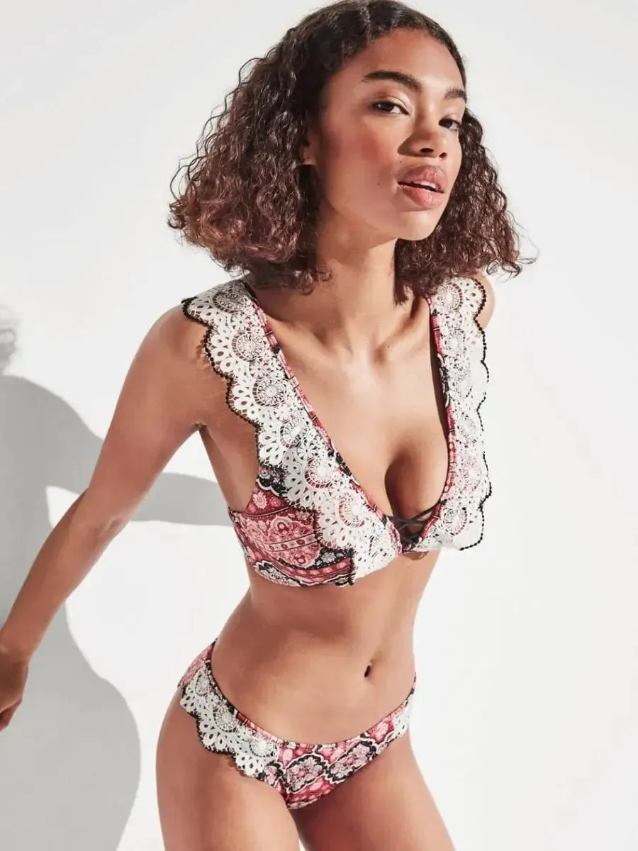 Costume da bagno donna top bikini a triangolo coppa B e slip mini Gisela 2/30039S