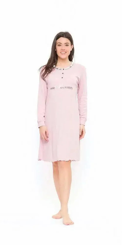 Gary Camicia da notte donna calibrato invernale collo serafino interlock S50057CONF