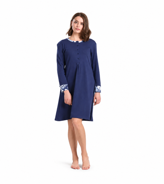 Gary Camicia da notte donna serafino invernale interlock V50078