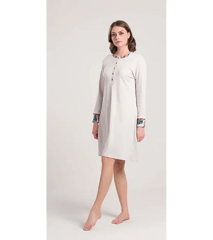 Gary Camicia da notte donna serafino invernale interlock V50078