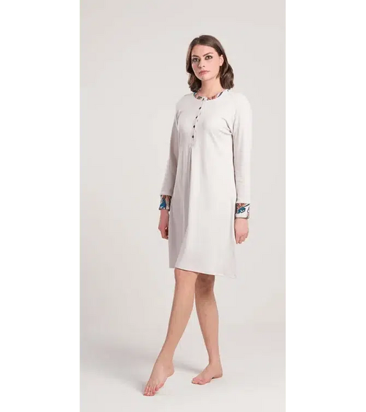 Gary Camicia da notte donna serafino invernale interlock V50078