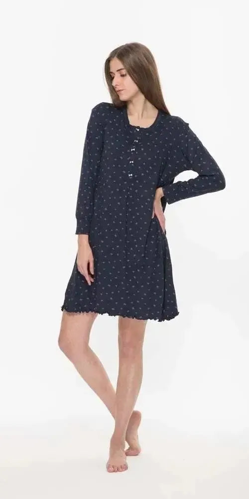Gary Camicia da notte donna serafino invernale viscosa Q50187