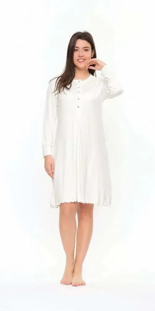 Gary Camicia da notte donna serafino invernale viscosa S50162