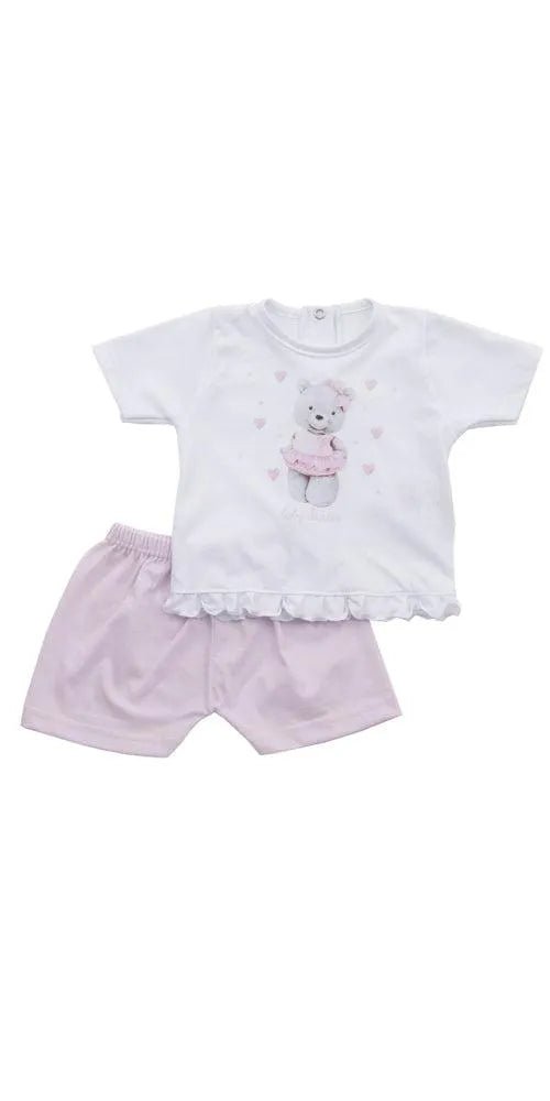 Gary Completo Neonata bambina 100% cotone R7513