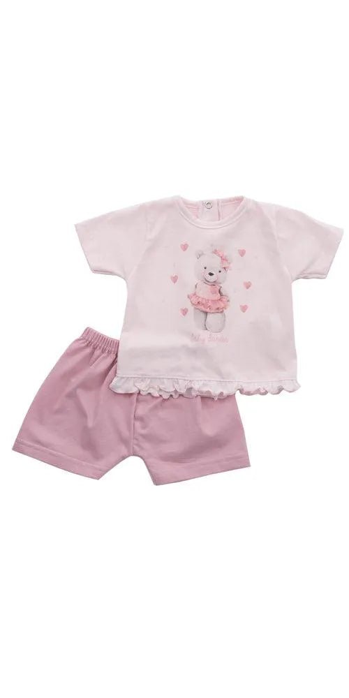 Gary Completo Neonata bambina 100% cotone R7513