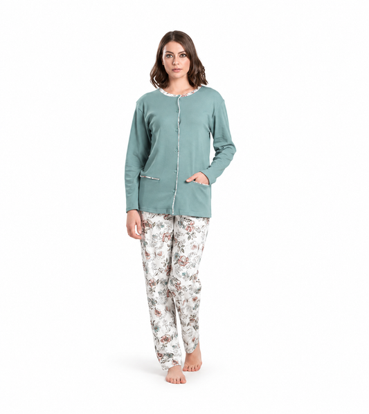 Gary Pigiama donna aperto invernale interlock V50022CONF calibrato