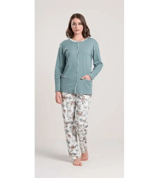 Gary Pigiama donna aperto invernale interlock V50022CONF calibrato