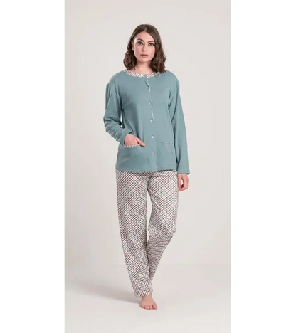 Gary Pigiama donna aperto invernale interlock V50042