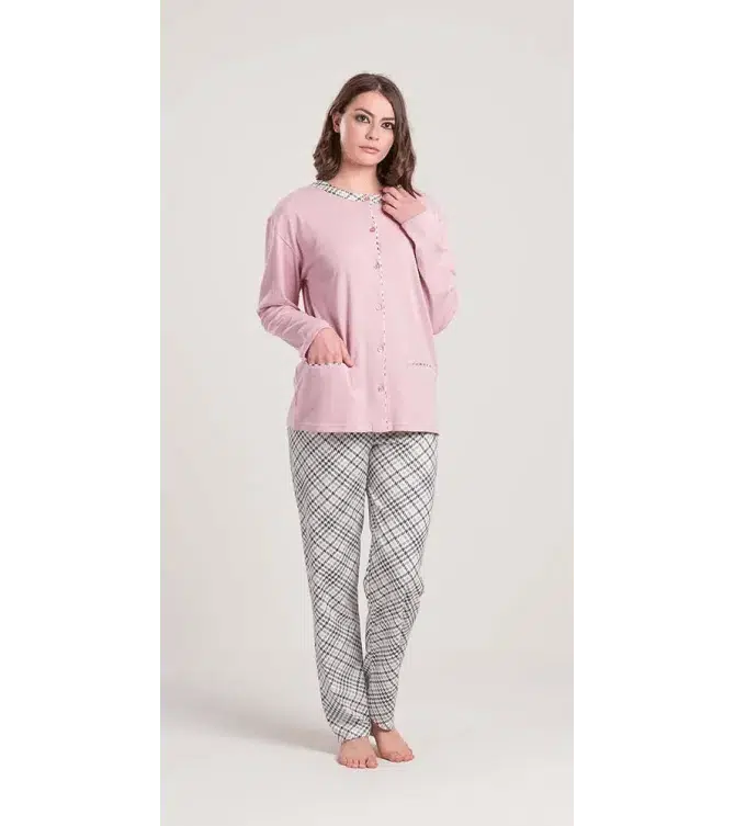 Gary Pigiama donna aperto invernale interlock V50042