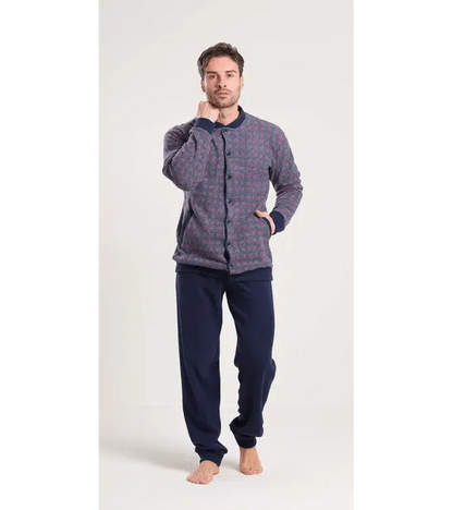 Gary Pigiama uomo aperto calibrato Punto Milano flanellato V60058CONF