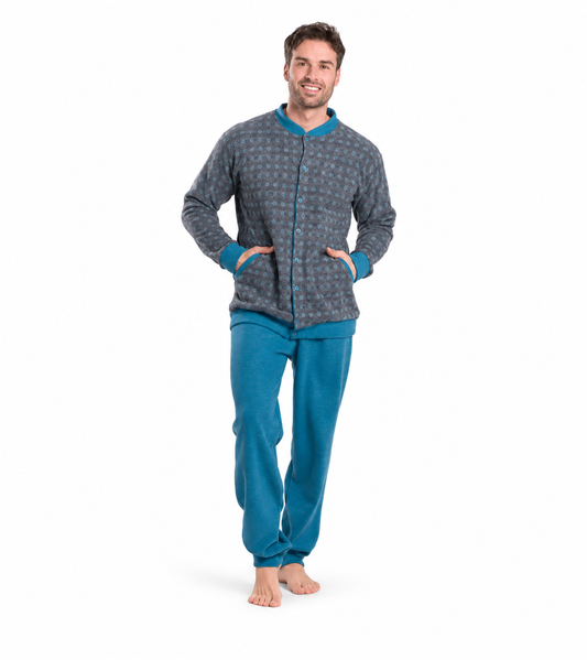 Gary Pigiama uomo aperto calibrato Punto Milano flanellato V60058CONF