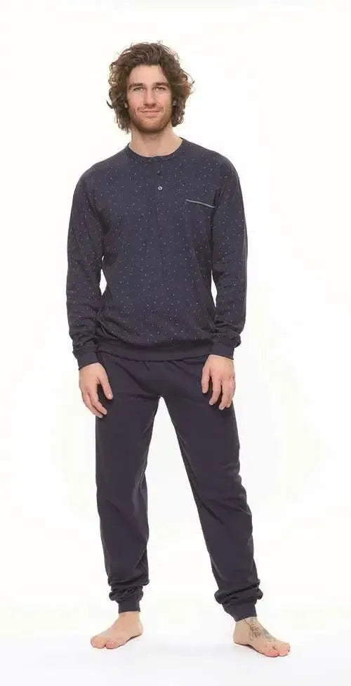 Gary Pigiama uomo serafino invernale interlock S60001