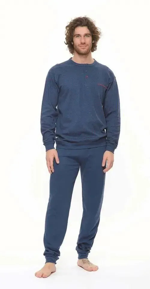 Gary Pigiama uomo serafino invernale interlock S60001