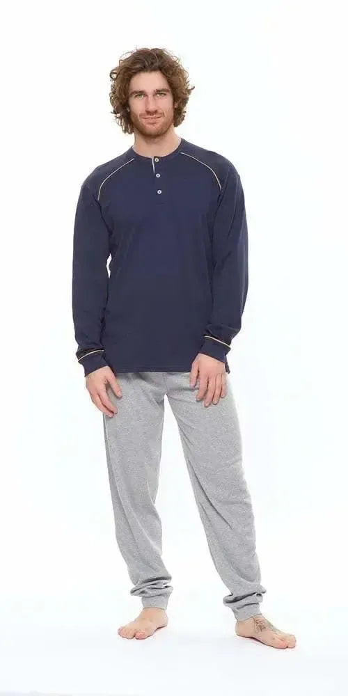 Gary Pigiama uomo serafino invernale interlock S60040