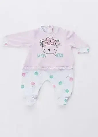Gary Tutina Neonata bambina 100% cotone tinta unita con stampa P7005