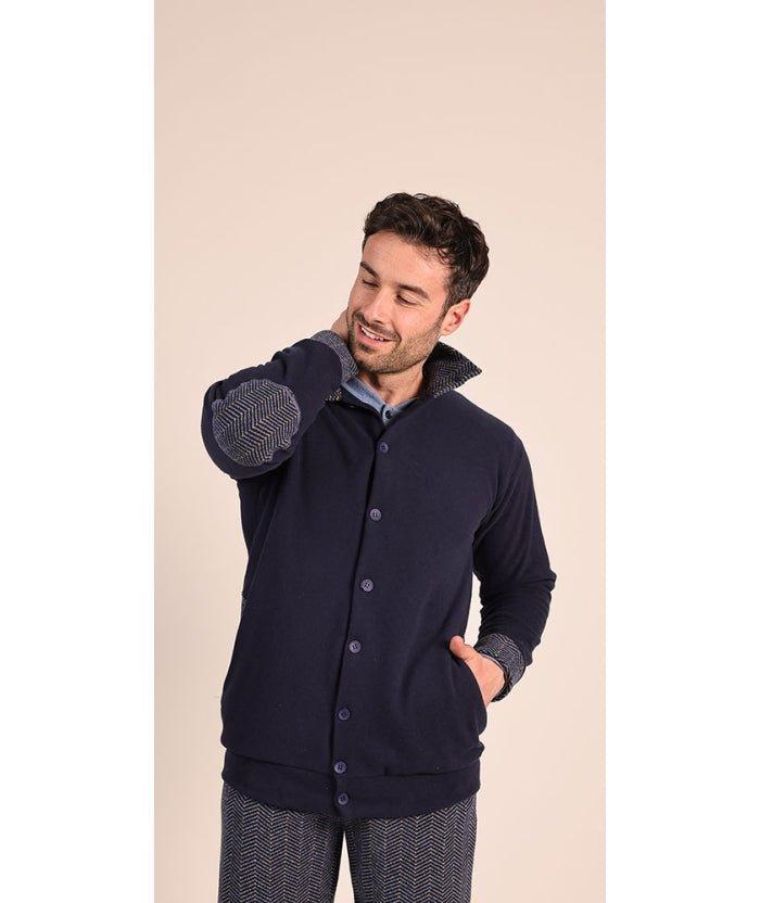 Giacca aperta uomo invernale punto Milano Gary flanellato 6089