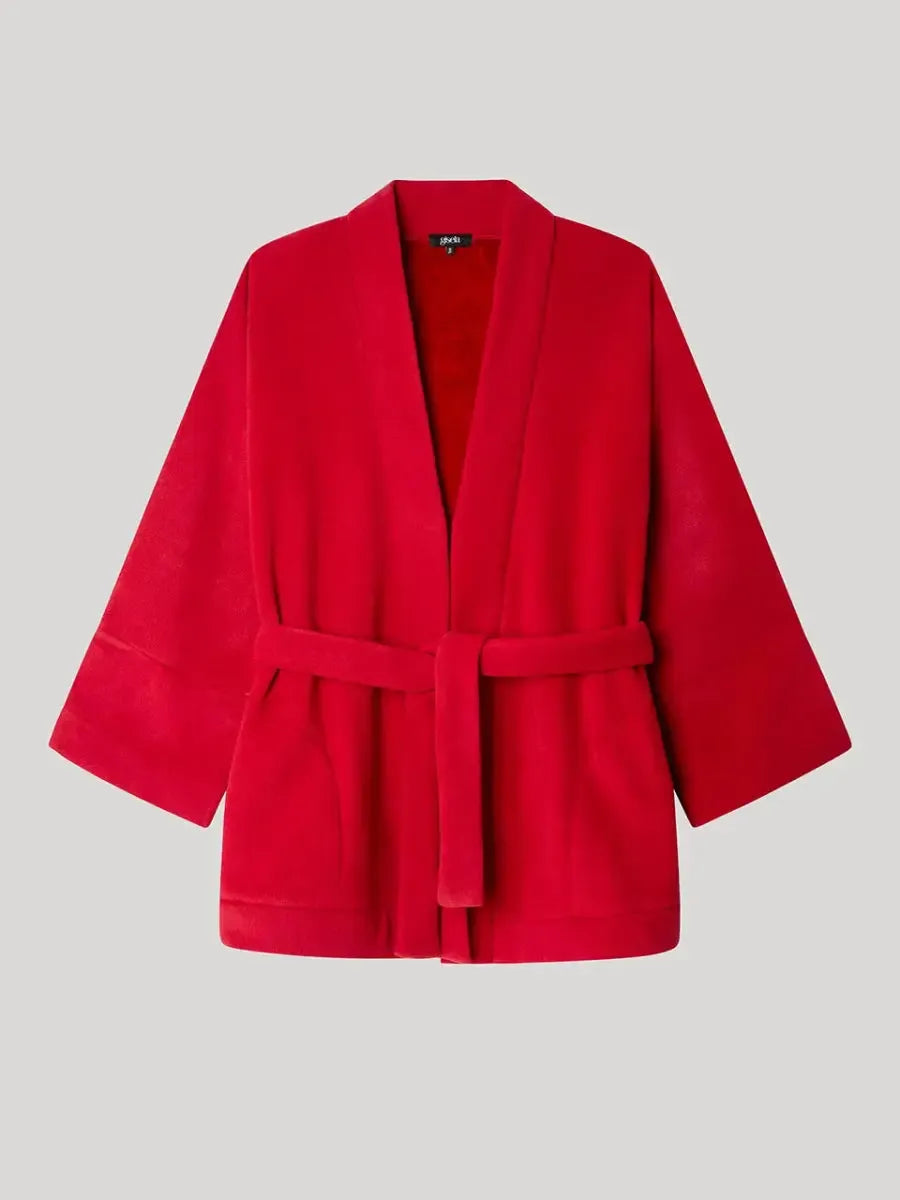 Giacca donna Gisela con cintura in pile 20324