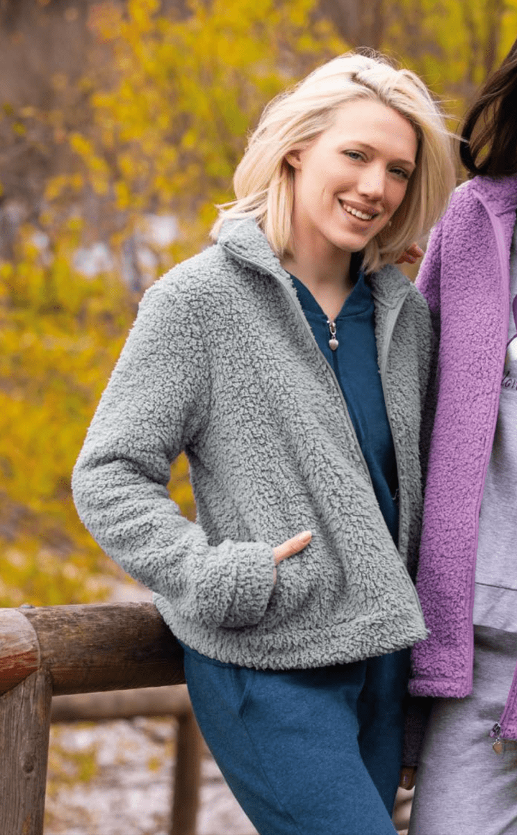 Giacca donna con zip Sièlei orsetto 60cm BE80 Bellagio