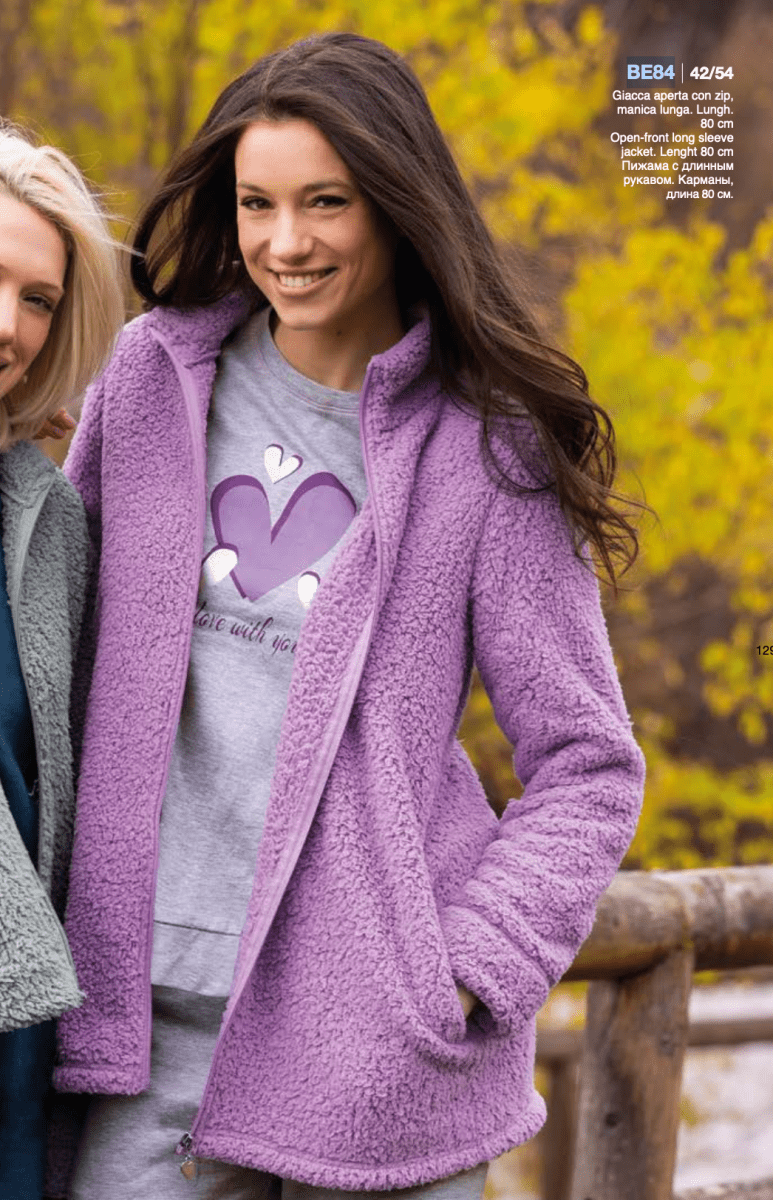 Giacca donna con zip Sièlei orsetto 90cm BE84 Bellagio