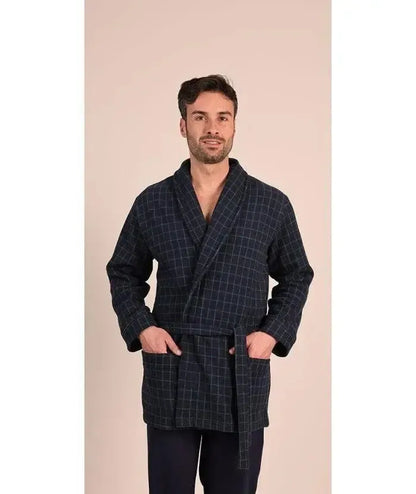 Giacca/vestaglia con cintura uomo invernale punto Milano Gary flanellato 6097