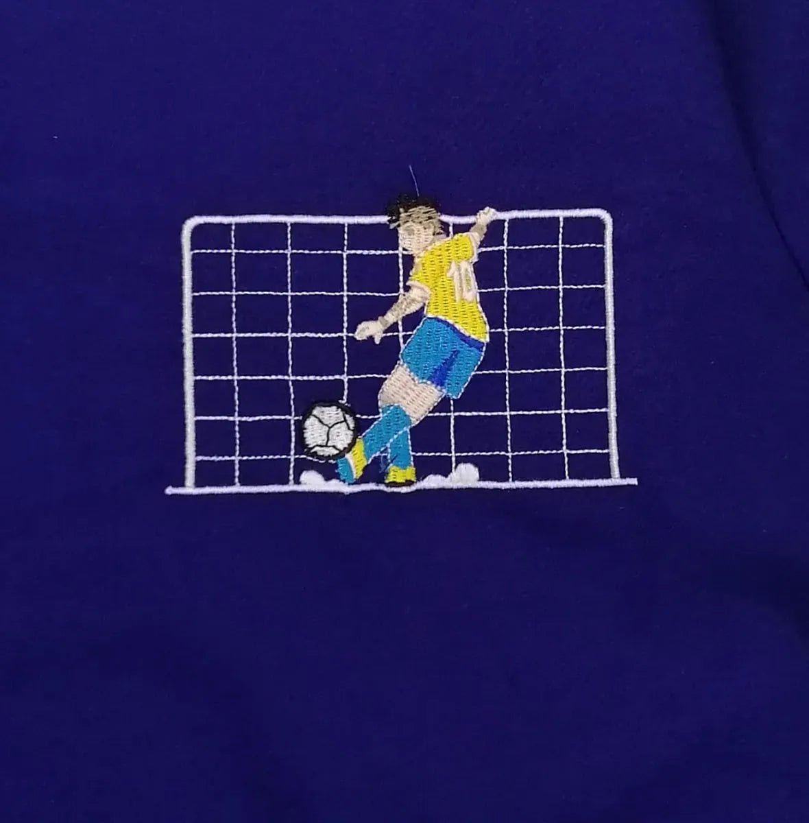 Grembiule Mariano scuola elementare bambino blu con abbottonatura laterale Calcio MN800