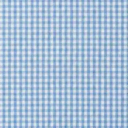 Grembiule Quadretti Azzurri asilo bambino con abbottonatura laterale Siggi ricamo Ready Go 4354