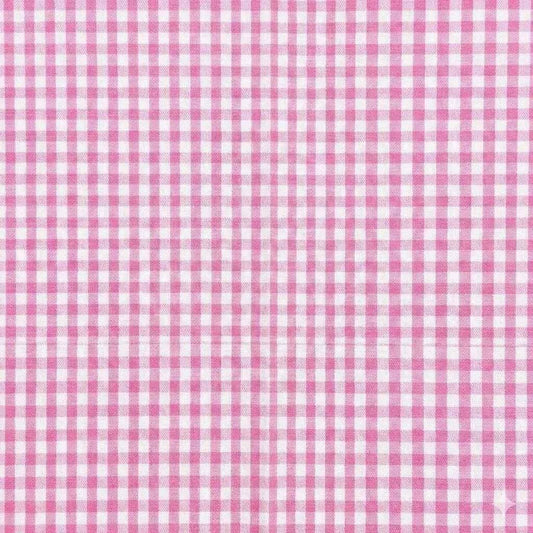 Grembiule asilo bambina Quadretti Rosa con abbottonatura centrale Ambrosino ricamo Danza S302