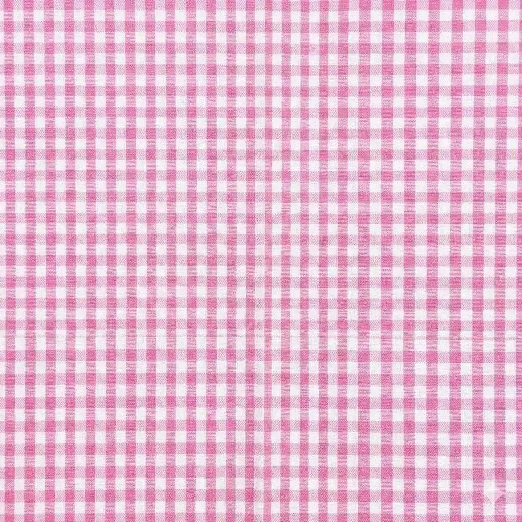 Grembiule asilo bambina con abbottonatura centrale Siggi ricamo casetta uccellini a quadretti rosa 3877