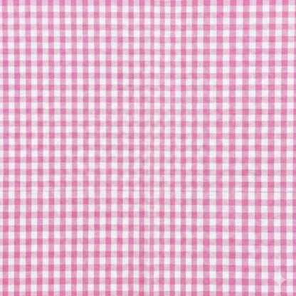Grembiule asilo bambina con abbottonatura centrale Siggi senza ricamo a quadretti rosa 2887