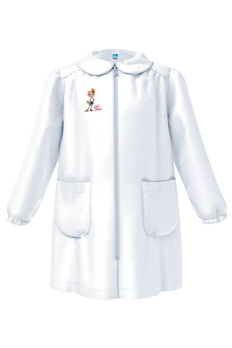 Grembiule asilo bambina con zip centrale Siggi made in Italy ricamo Girl Skate 4032