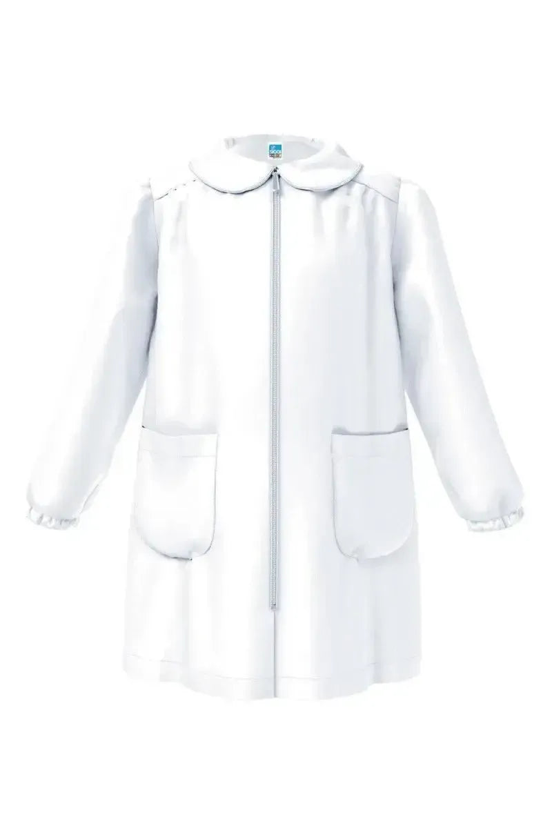 Grembiule asilo bambina con zip centrale Siggi made in Italy senza ricamo 3380