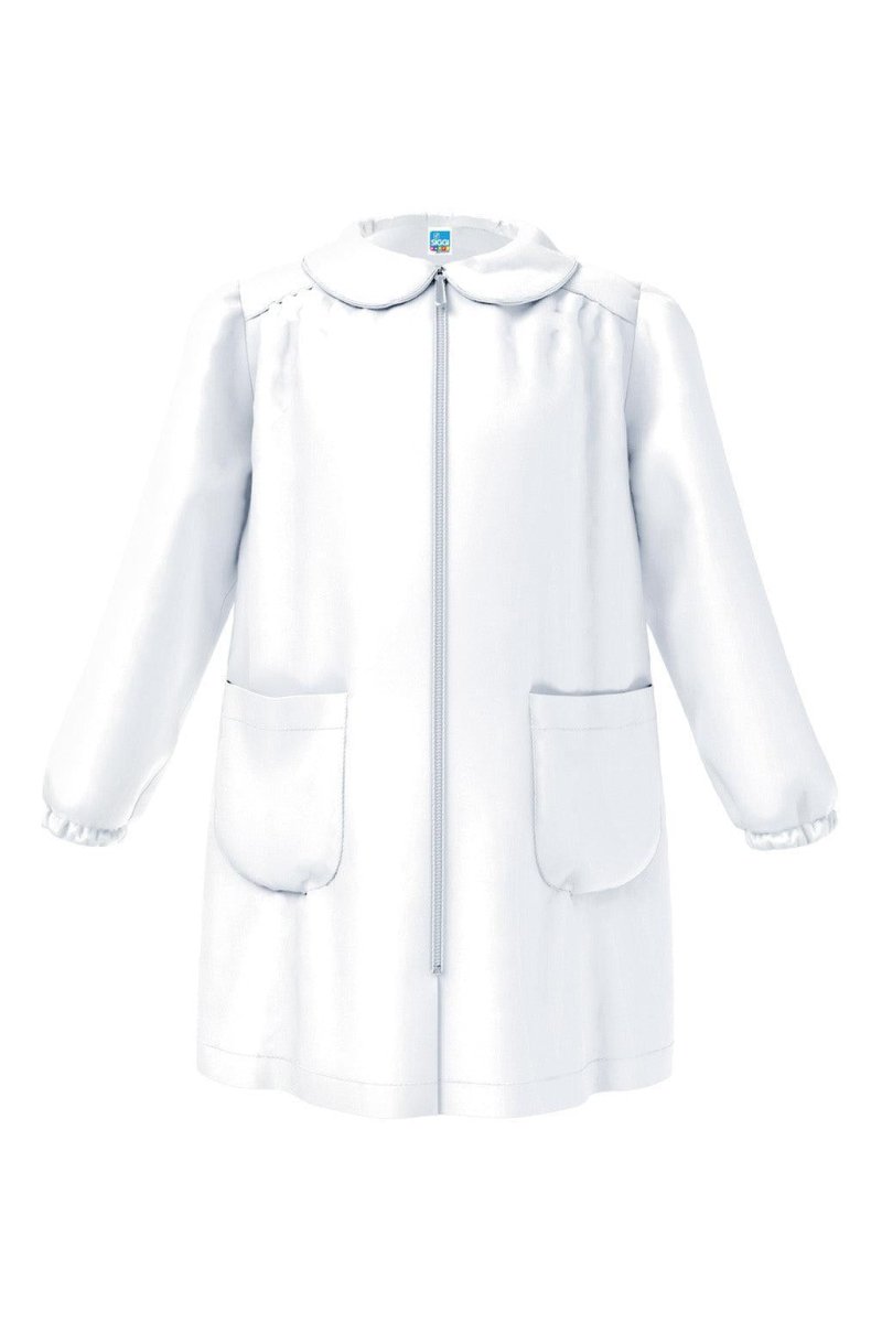 Grembiule asilo bambina con zip centrale Siggi made in Italy senza ricamo 3380