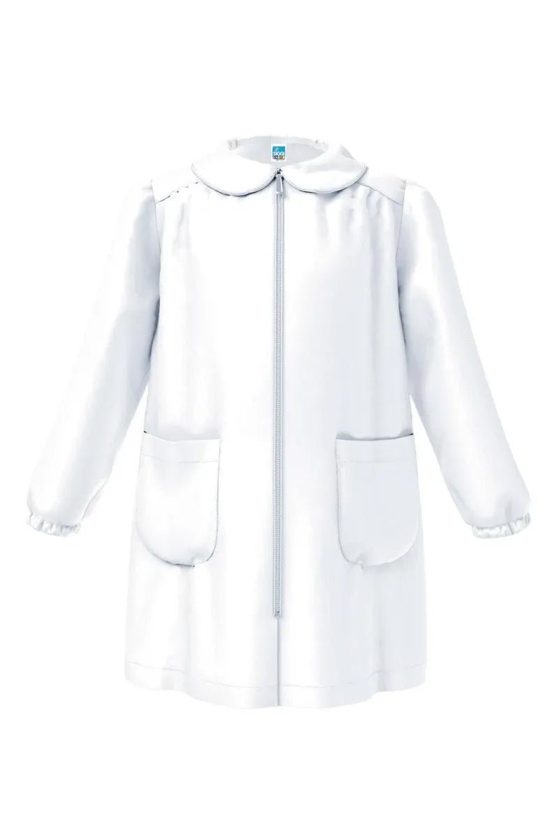 Grembiule asilo bambina con zip centrale Siggi made in Italy senza ricamo 3380