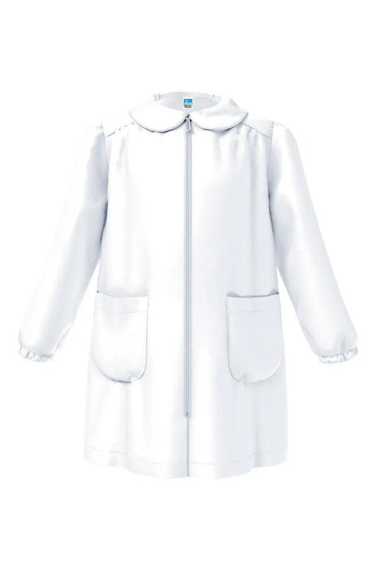 Grembiule asilo bambina con zip centrale Siggi made in Italy senza ricamo 3380