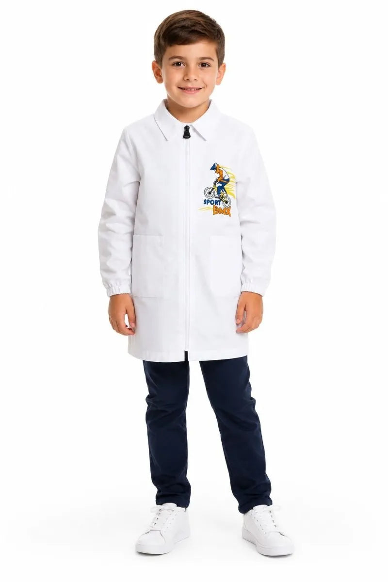 Grembiule asilo bambino con Zip Ambrosino ricamo BMX S527